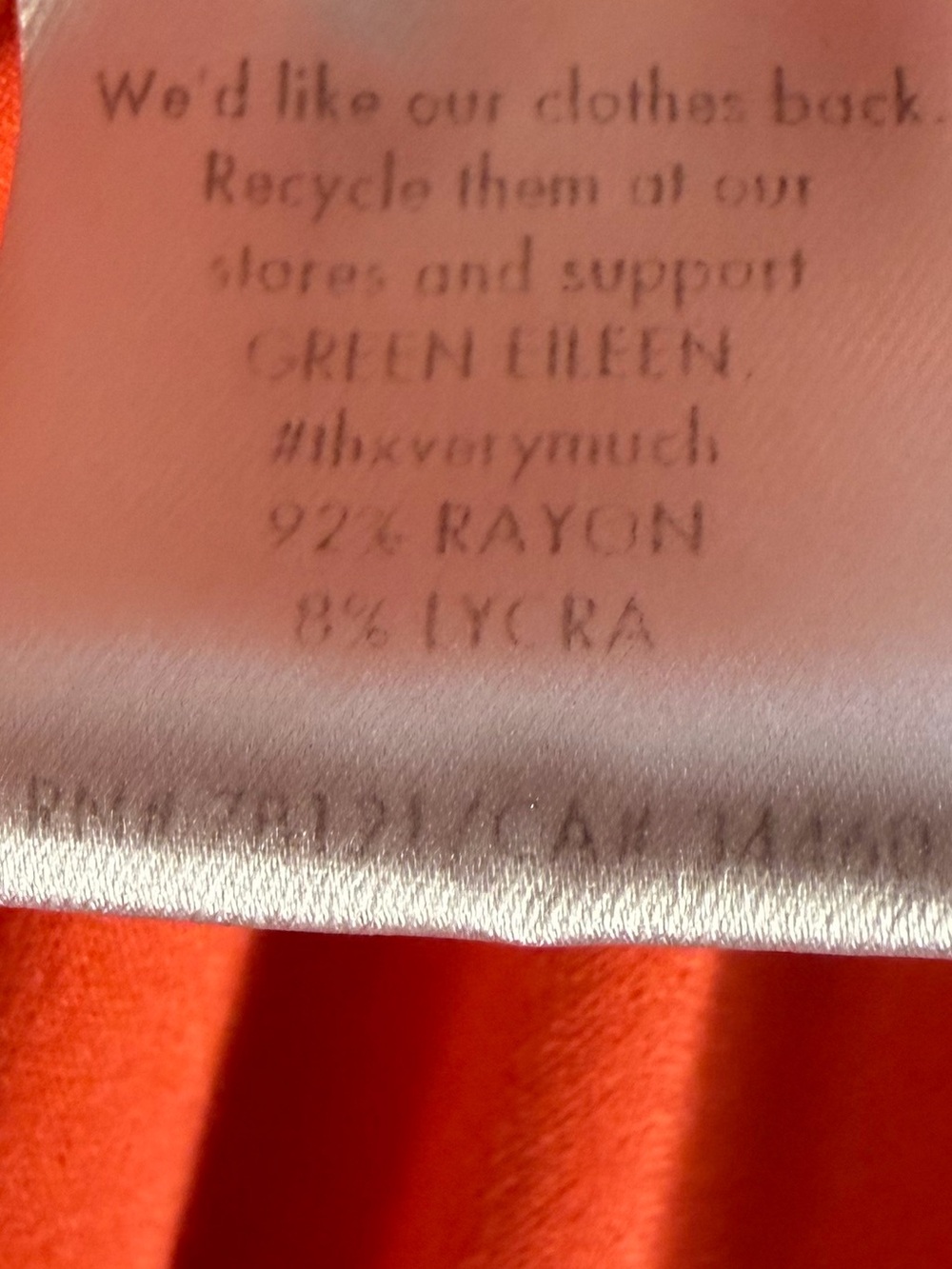 Eileen Fisher Long Sleeve Crewneck Top in Orange - Picture 5 of 5